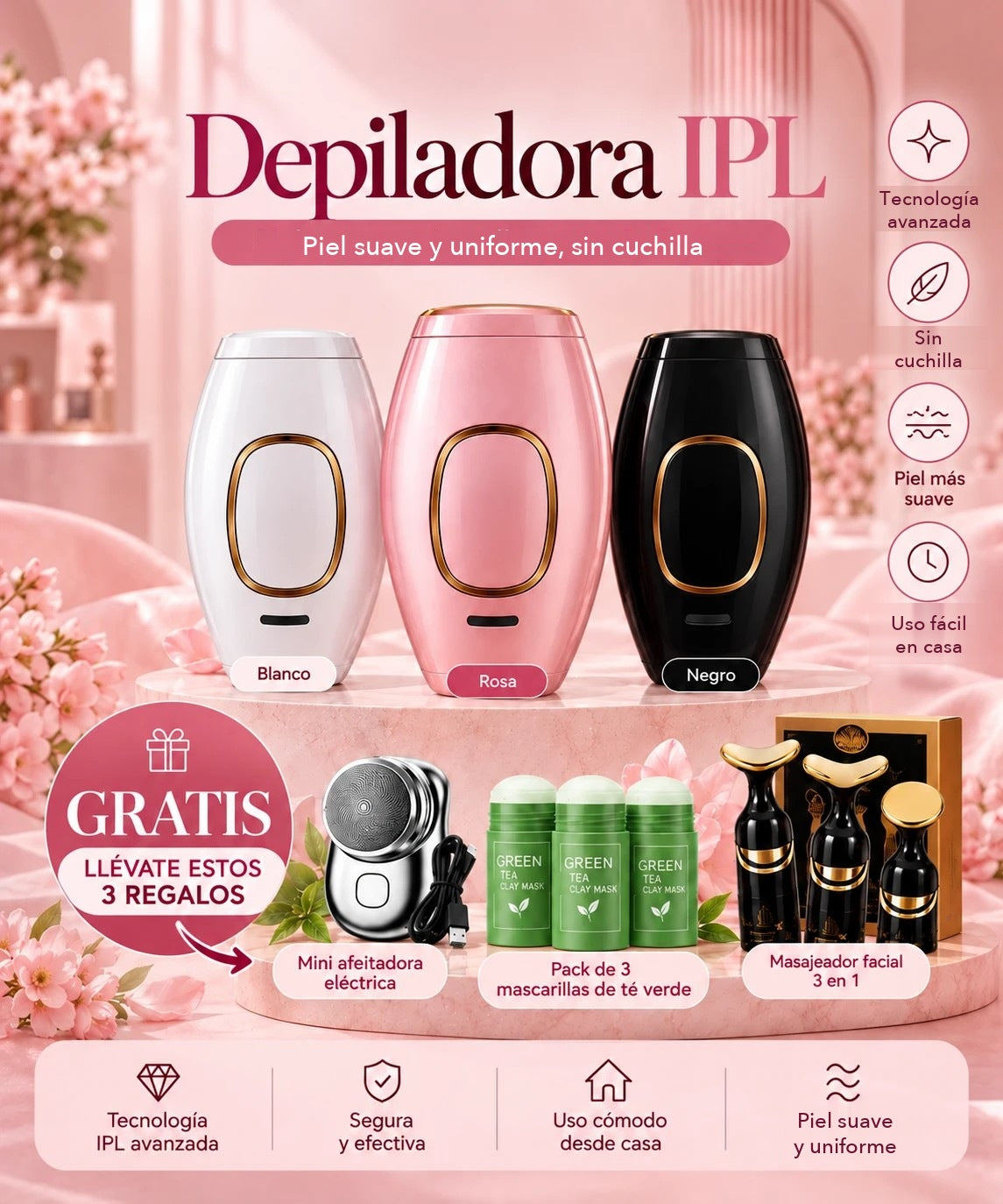 Pielora Depiladora IPL + 3 regalos