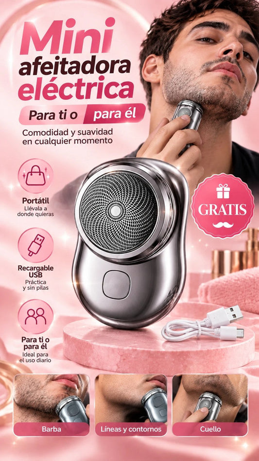 Mini afeitadora eléctrica portátil